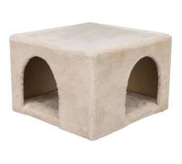 Abri douillet peluche - 36 × 25 × 36 cm - Beige - Pour lapins et petits rongeurs