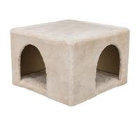Trixie Abri douillet pour lapins et petits rongeurs Peluche beige 36 × 25 × 36 cm