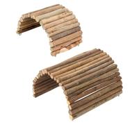 Abri en Bois pour Reptiles, Cachette Sombre, Lot de 2, Petits Animaux