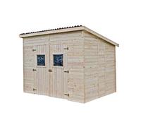 Habrita Abri de Jardin en Bois d’Épicéa Massif Brut 6,6 m² - CD 2820.02