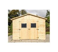 Habrita Abri de Jardin en Bois d’Épicéa Brut 6,6 m² - ED 2820.02