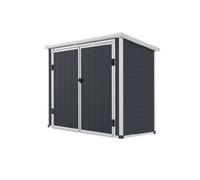 Abri Extérieur Gardiun Noa 7,29 m2 en Résine avec Plancher et Double Porte 156x139 cm Couleur Anthracite