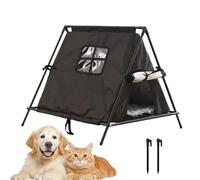 Abri extérieur pour Chat - Niche isolée résistante aux intempéries avec Doublure Chaude et Base surélevée, Protection Toutes Saisons pour Chats errants et Sauvages | Maison de Chat extérieure