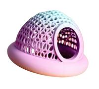 Abri Flottant pour Poissons avec Tunnel, cachette d ' élevage d ' Eau Douce, cachette de Poissons et de crevettes, abri de Petits Poissons ou cachette de crevettes, Grotte de Repos