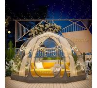 Abri igloo imperméable transparent pour jardin, terrasse et salle à manger en plein air