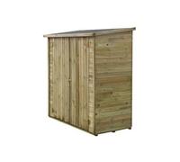 Abri jardin bois adossable "Lipki " - 1.79 x 0.9 x 1.78/1.87 m - 1.61 m² - 12 mm - Avec plancher