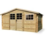Abri Jardin Bois Traditionnel - 6.15 M2 - 2.48 X 2.48 X 2.08 M - 19 Mm