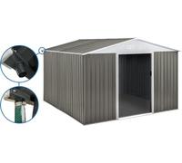 Abri Jardin Métal "Dallas" - 15,16 M² Avec Gouttière - Taupe