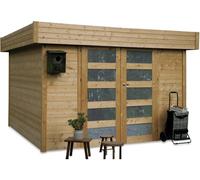Abri de jardin - SOLID - Odense - Bois massif - 28mm d'épaisseur - 299x299cm