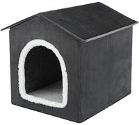 Abri Livia, 50 × 50 × 54 cm, Gris foncé/Blanc