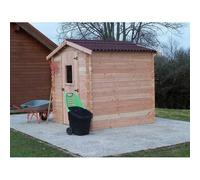 Abri Madriers 28 Mm Fabriqué En Douglas Massif - S.H.T. : 4,28 M2 - Toit Double Pente