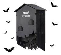 Abri mural à trois compartiments pour chauve-souris | Nid de chauve-souris mural en bois pour jardin, jardin