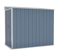 Vidaxl Abri De Jardin Mural Gris 118x194x178 Cm Acier Galvanisé Gris