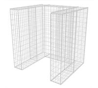Abri Poubelle Extérieur, Cadre à Gabion pour Poubelle Conteneur pour Cache-Poubelle Panier de Gabion Simple Acier 110 x 100 x 120 cm