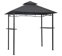 Abri pour Barbecue, Belvédère de Barbecue Pergola pour BBQ 240x150x255 cm Anthracite Acier
