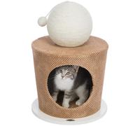 Abri pour chat douillet avec balle griffoir Trixie Marron 36x50 cm