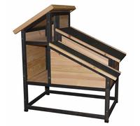 Abri pour chat Duvoplus Woodland Design Meowing Mansion Beige 93x59x97 cm