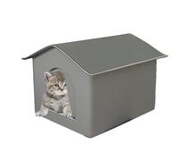 Abri pour Chat Feral, Maison Chaude Et Pliable en Tissu Oxford Imperméable pour Animaux De Compagnie | Lit pour Lapin, Tente Imperméable pour Animaux De Compagnie avec Rideaux De Porte Fermée,