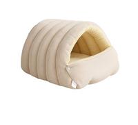 Abri pour chat fermé et lavable, rembourrage en coton doux, housse en velours, lit réducteur de stress, base antidérapante, décoration d'intérieur, pièce, lit de grotte fermé pour chat
