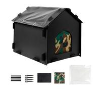 Abri pour Chat Isolé Résistant Aux Intempéries Étanche Pliable | Niche Pour Animal De Compagnie Station De Nourrissage Extérieure Pour Balcon Terrasse Jardin Pelouse Garage Et Parc