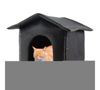 Abri pour chat pour l'extérieur, maison pour chat d'extérieur,Lit pour chiot chaud Condo résistant au froid | Grotte d'hiver pour animaux de compagnie, maison de couchage pour chats sauvages et errant