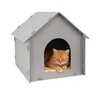 Abri pour chat pour l'extérieur - Niche pour chat fermée étanche avec tapis, maison pour chat résistante aux intempéries pour l'extérieur - Pour l'hibernation des chatons et comme pour les animaux de