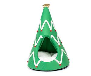 Abri pour chat sapin de noël Duvoplus X-Mas Multicolore 43x43x70 cm