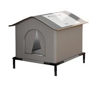 Abri pour chats errants avec doublure isolante et résistant à l'eau pour l'extérieur confortable et chaud