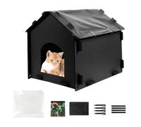 Abri pour chats randonneurs, isolé, imperméable, résistant aux intempéries, pliable, abri chauffant pour chats d'extérieur, adapté à la communauté, balcon, terrasse, jardin, cour, garage