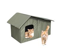 Abri pour chats sauvages, maison pour chats sauvages, Grotte chaude et résistante aux intempéries pour l'hiver, Niche pour chien étanche, toit amovible, grotte pour chaton isolée pour chiot chat sauva