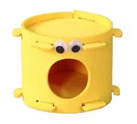 Abri pour hamster nain en forme d'abeille, lit en feutre pour petits animaux, maison de chinchilla pour cage, hérisson, nid chaud confortable quatre saisons, idéal pour les petits animaux de compagnie