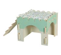 zolux - Maison Bois Cosy 25 x 44 x 20 cm Lapin Nain, Cochon d'Inde et octodon
