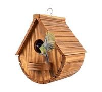 Abri Pour Maison À Papillons, Cage En Forme De Larme En Bois, Mangeoire Extérieure Avec Couche Robuste, Utilitaire Pour La Faune Avec Revêtement Raffiné, Catégorie D'habitat 21 X 15 X 19,5 Cm, Accesso