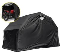 Abri pour motos, toile Oxford résistante et imperméable, mécanismes de verrouillage sûrs, noir