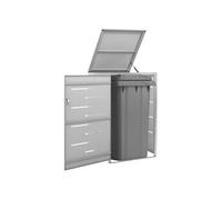 Abri pour poubelle 69x77,5x112,5 cm Inox Gris G