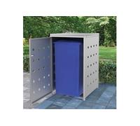 Abri pour poubelle sur roulettes 240 L Acier inoxydable