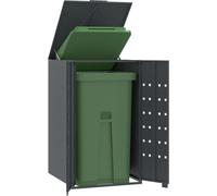 Abri pour poubelles 1 tonne anthracite 69x79x117 cm acier