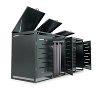 Abri pour poubelles en métal Arel Anthracite