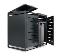 Abri pour poubelles en métal Arel Anthracite