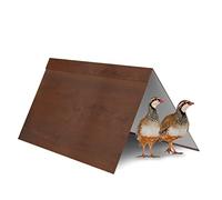 Abri pour poules et autres volailles - Placage couleur bois - Coupe-vent, ombre, anti-stress - Bien-être dans votre poulailler - 35 x 40 x 80 cm