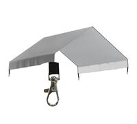 Abri pour poulet avec toit incliné en polyéthylène et cadre enduit d'époxy pour une performance optimale de ruissellement de la pluie (gris)
