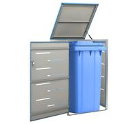 Abri pour Quatre Poubelles Cache-poubelle Jardin Patio Acier Galvanisé vidaXL