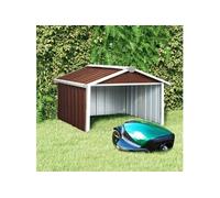 vidaXL Abri pour tondeuse à gazon robotisée 150910 Acier galvanisé 92x97x63 cm Marron