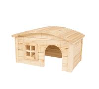 Abri pour rongeurs dôme en bois Duvoplus Lodge Beige 20,5x13x12 cm