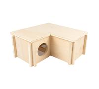 Abri pour rongeurs en bois en L Duvoplus Beige 24x24x11 cm