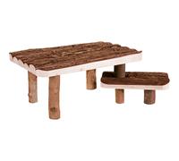 Abri pour rongeurs et plateforme, bois d'écorce Trixie Chinchilla Marron TU