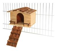 Kerbl Abri pour rongeurs Nature avec fixation de grille 31 x 22,5 x 20 cm