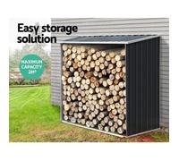 Bc-elec - 5662-0505 Abri pour stockage de bois 163 x 83 x 154cm, Abri buches et range buches