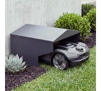 Abri pour Tondeuse Robot HWC-Q71, métal 42x57x70cm, Anthracite