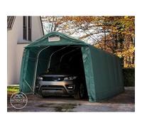 Abri pour véhicules TOOLPORT PROFESSIONAL 3,3x6m PVC 550g/m², H. 2,1m, vert foncé, statique : terre